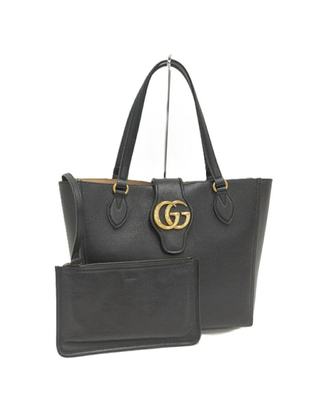 Gucci GG Dahlia SM Tote Leather Black Marmont